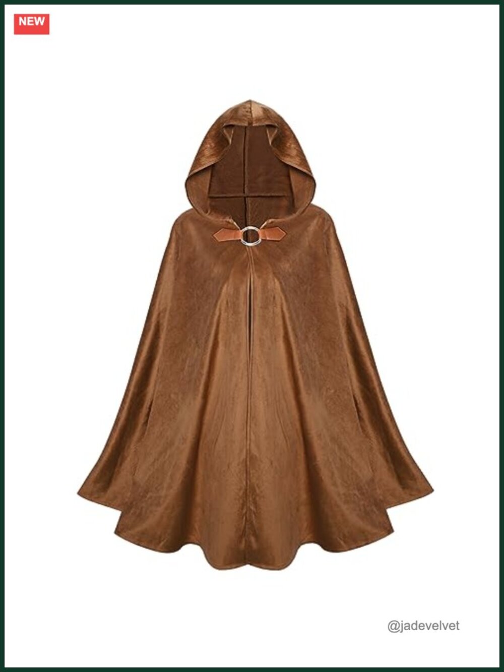 Velvet Hooded Cloak Cape Renaissance Medieval Steampunk Costume Unisex